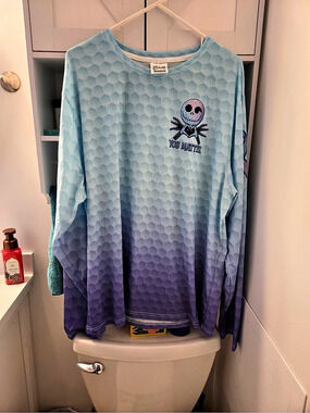 Men’s Birdie Long Sleeve Graphic Golf Shirt in Blue & Purple. Suicide awareness.
